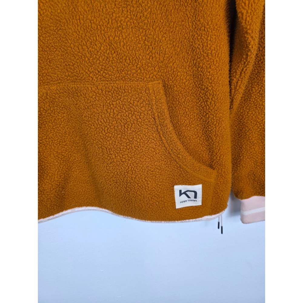 Kari Traa Rothe Womens Fleece Pullover Hoodie XS Quarter Zip Jacket Copper - Picture 4 of 12